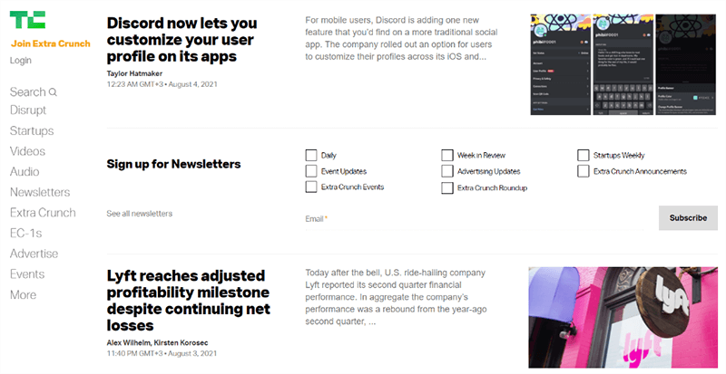 Publish a subscription form on your site