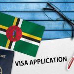 Visa application and flag of dominica