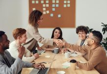 Colleagues Shaking each other's Hands