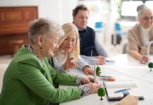 community meeting or a discussion between residents and energy professionals