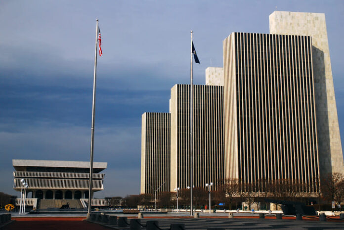 The government buildings and the New York State Museum