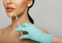 Lips filler injection for beautiful woman's lip