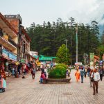 The Mall is a main pedestrian street in Manali town,