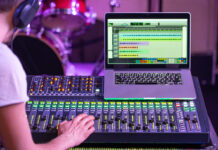 Digital mixer in a recording Studio