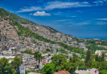 Shanty town on the edge of Port-au-Prince