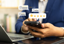 Consumer give five-Stars and feedback review for quality, Business reputation ranking from buyer