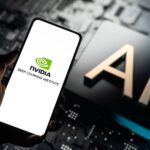 Nvidia Ai logo on phone screen