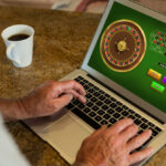 Composite image of online roulette game