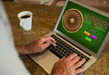 Composite image of online roulette game