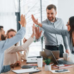 Group of business people that working on the project in the office