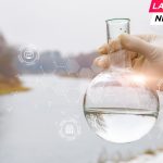Testing the water of a reservoir for the content of microbes