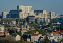 Bucharest city center in summer