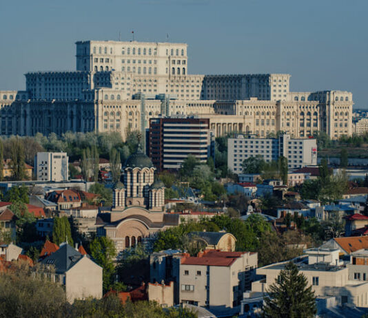 Bucharest city center in summer