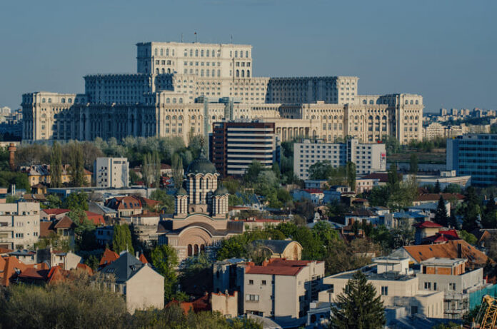 Bucharest city center in summer