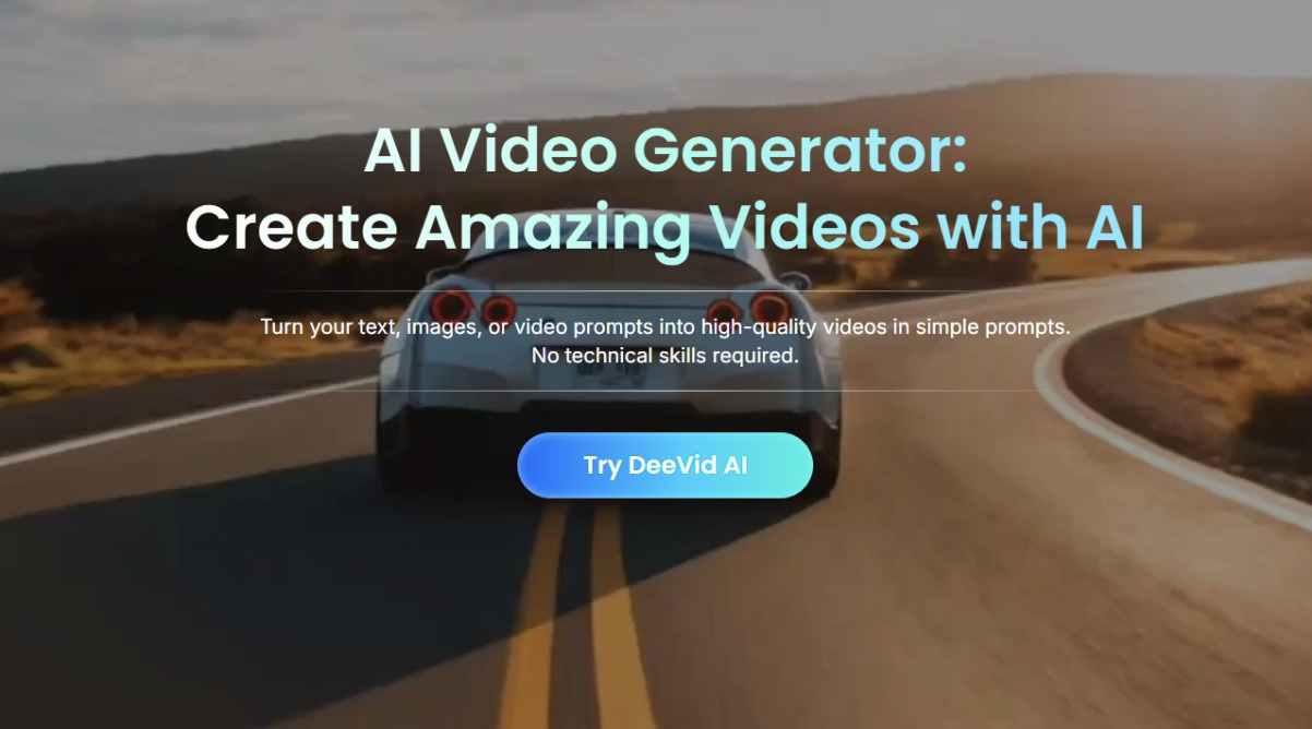 AI generator homepage