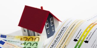 Model House property With Energy Performance Certificate And Euro Notes