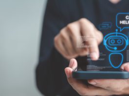 Chatbot conversation Ai Artificial Intelligence technology online customer service.