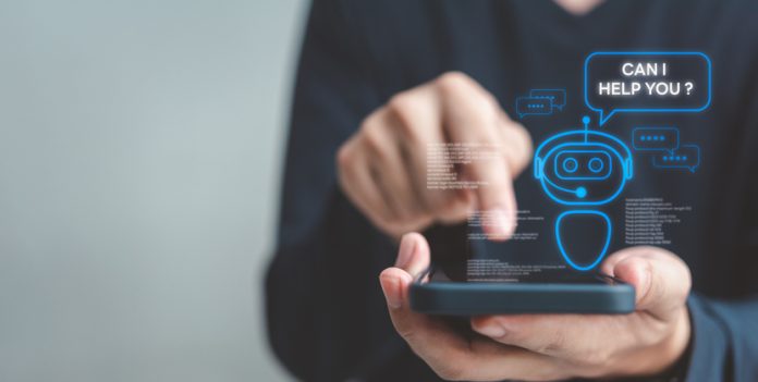 Chatbot conversation Ai Artificial Intelligence technology online customer service.