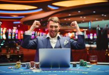 Beginner playing in casino