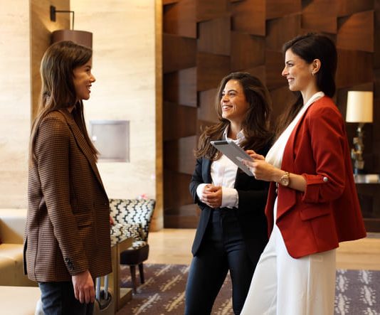 PR meeting guests in the hotel for more hotel booking